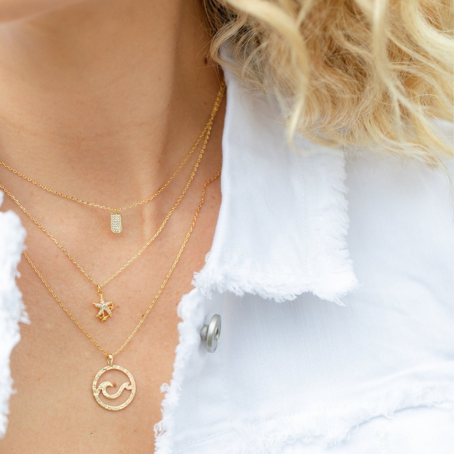 Double Layer Starfish Necklace