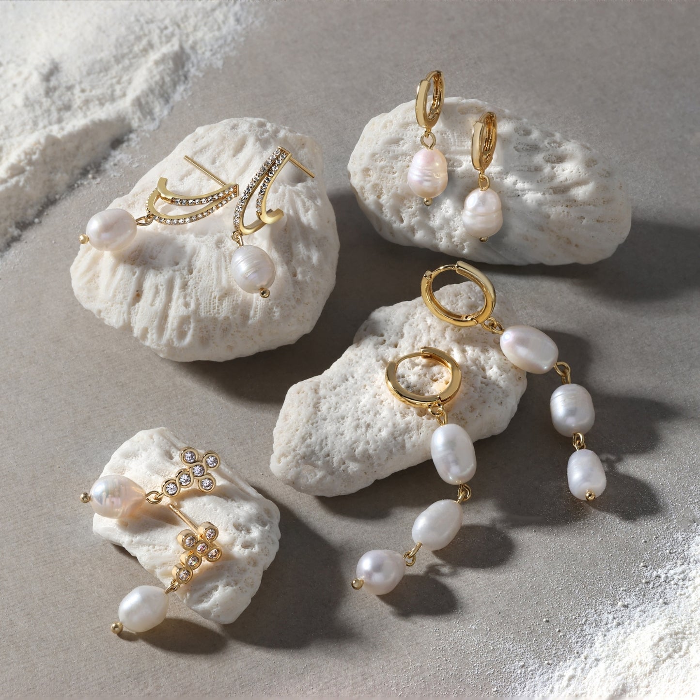 Pavé Pearl Drop Earrings