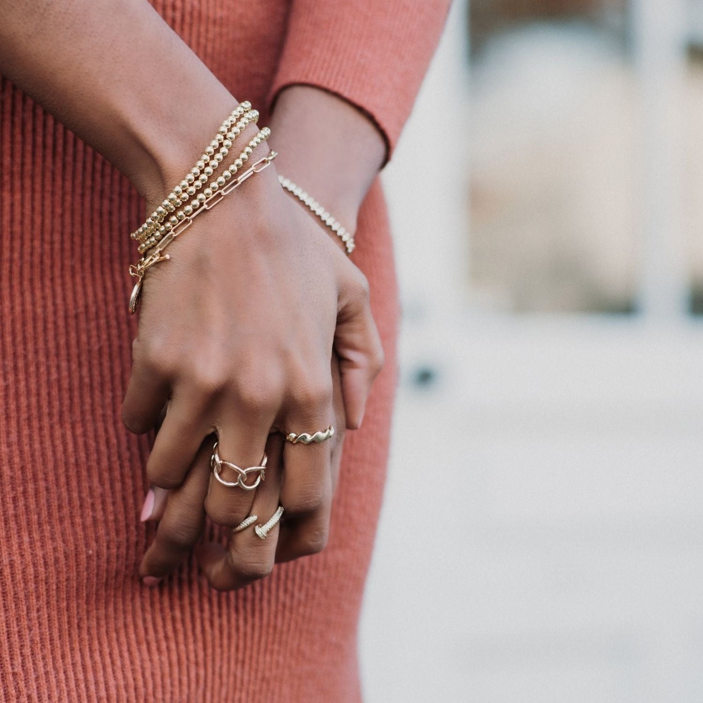 Adjustable Pave Nail Ring
