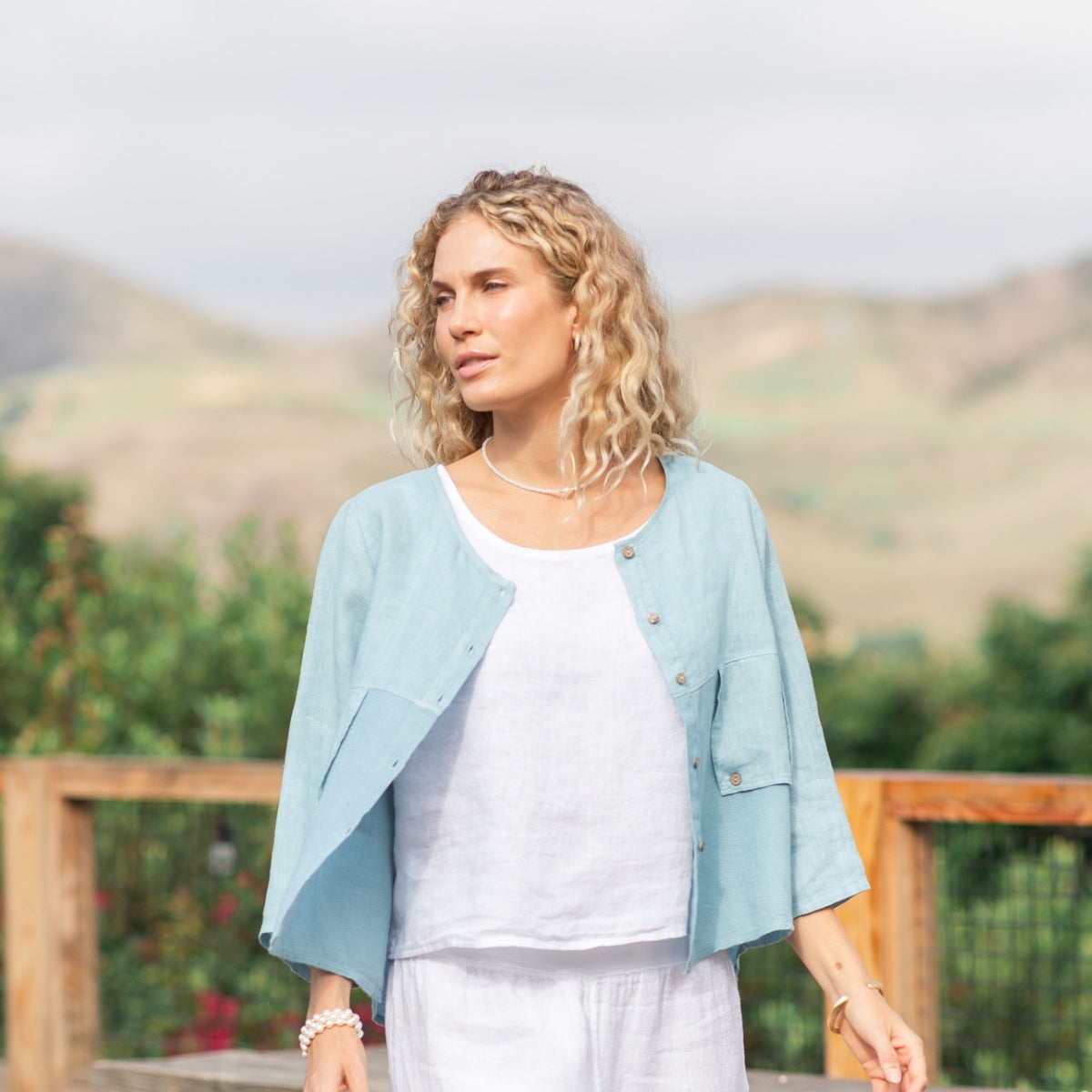 Linen Wide Top / Jacket