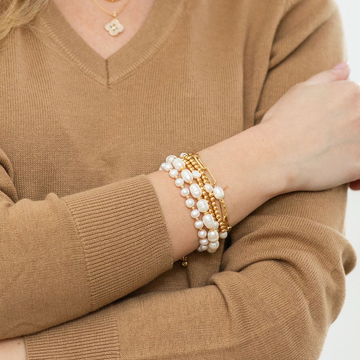 Pearl Link Pulley Bracelet