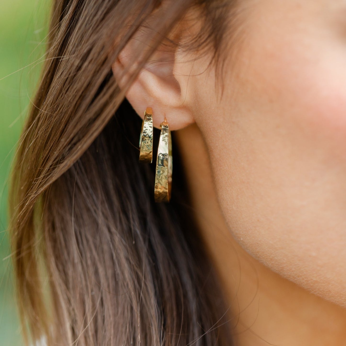 Wide Gilded Hoops