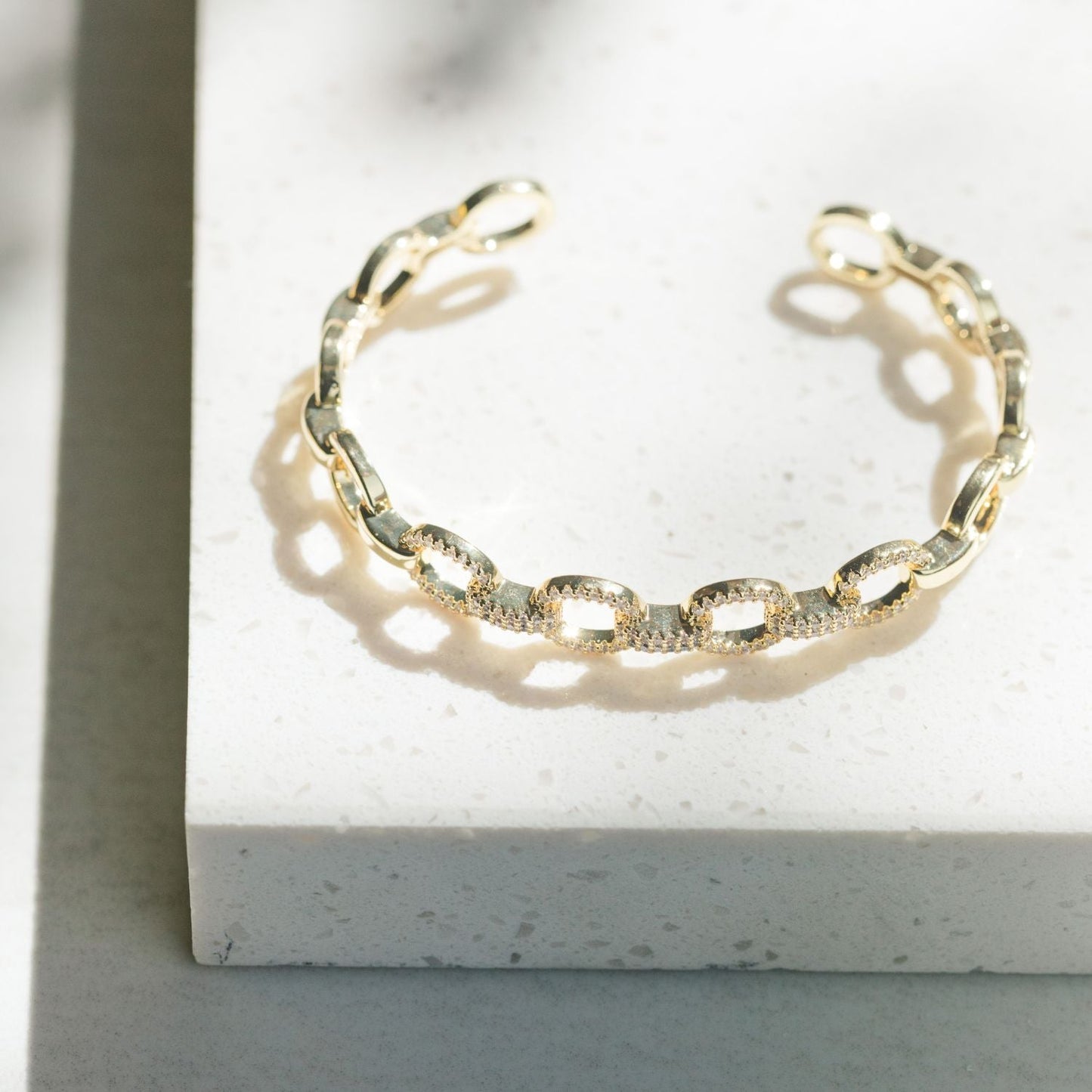 Perfectly Accented Pave Cuff Bracelet
