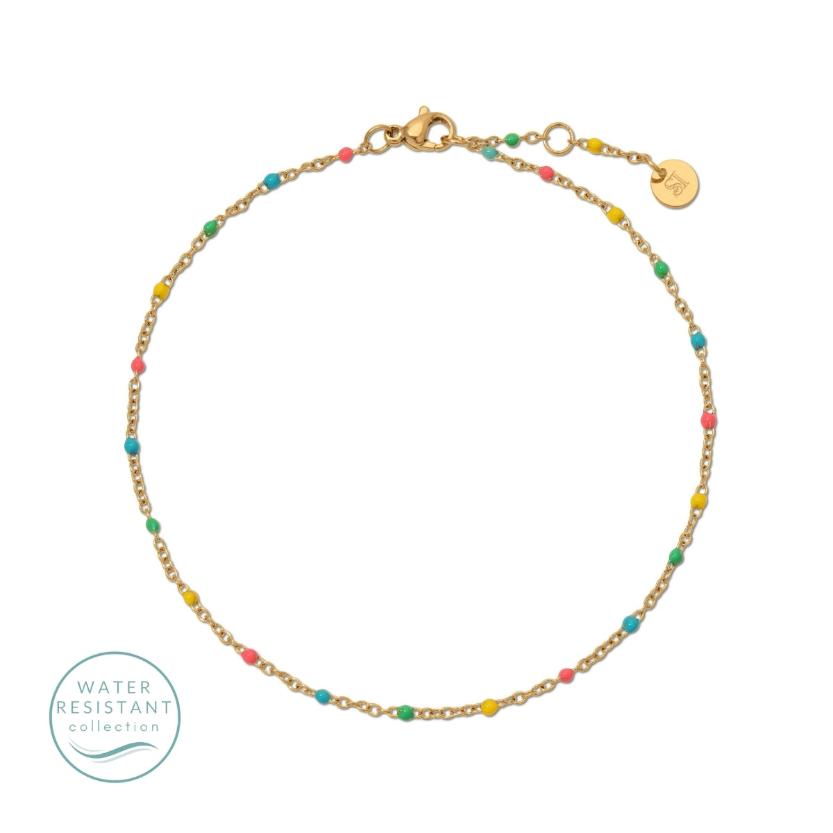 Delicate Confetti Chain Anklet, Water Resistant