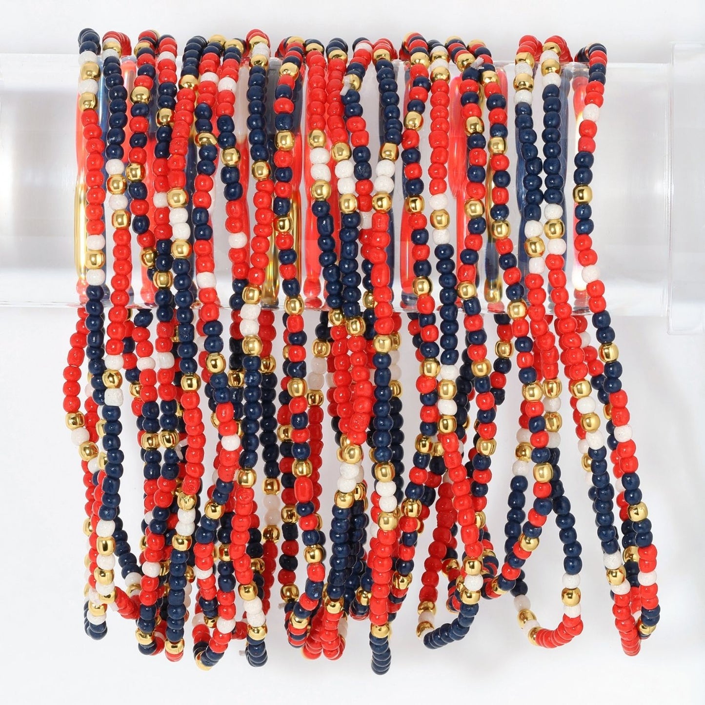 Set/24 Stretch Beaded Game Day Bracelets