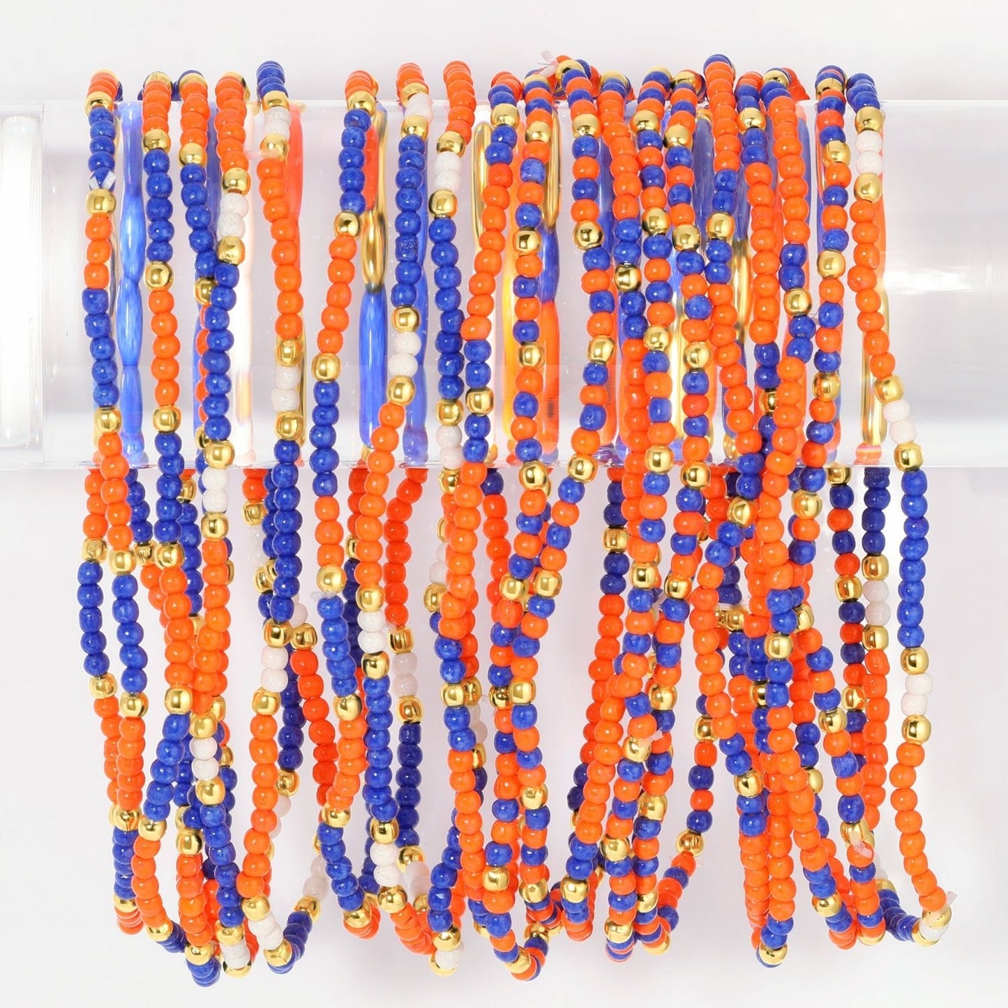 Set/24 Stretch Beaded Game Day Bracelets