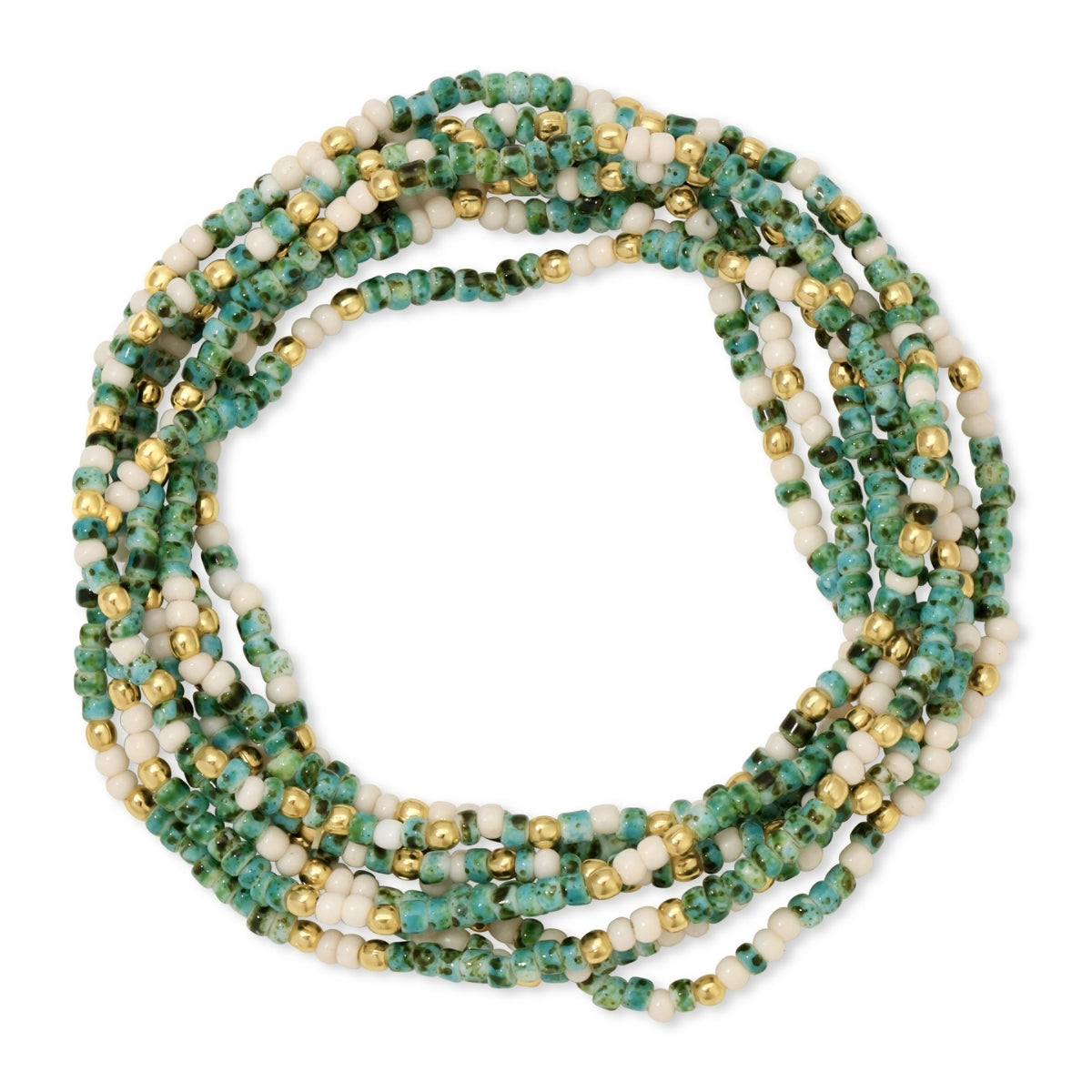 Set/24 Faux Stone Assorted 2mm Stretch Seed Bead Bracelets