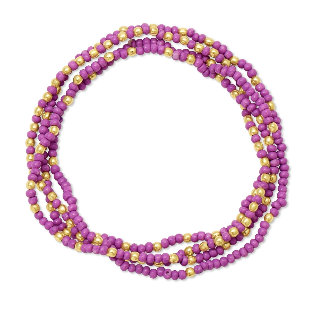 Set/24 Solid Color 2mm Seed Bead Bracelets