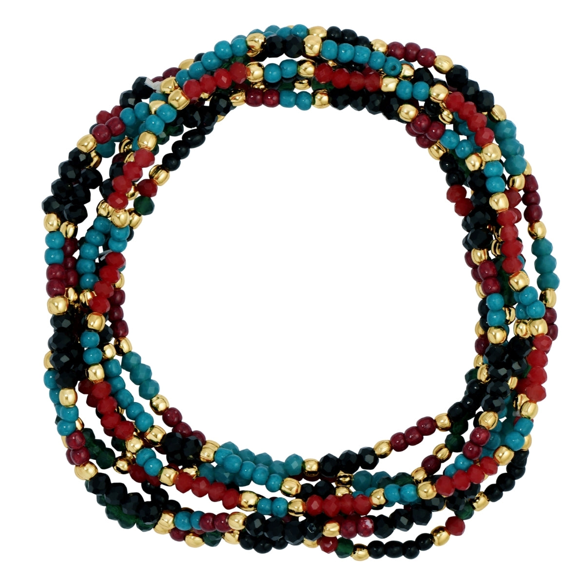 Set/24 Winter Wonderland Assorted 2mm Stretch Seed Bead Bracelets