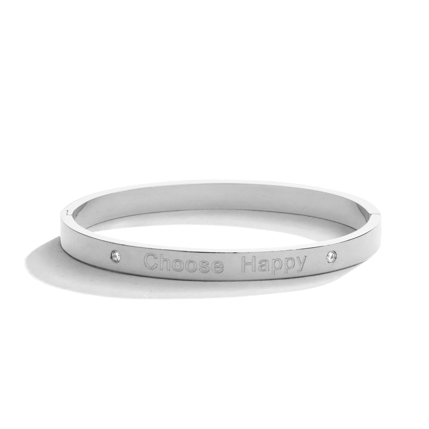 Choose Happy Hinged Bracelet