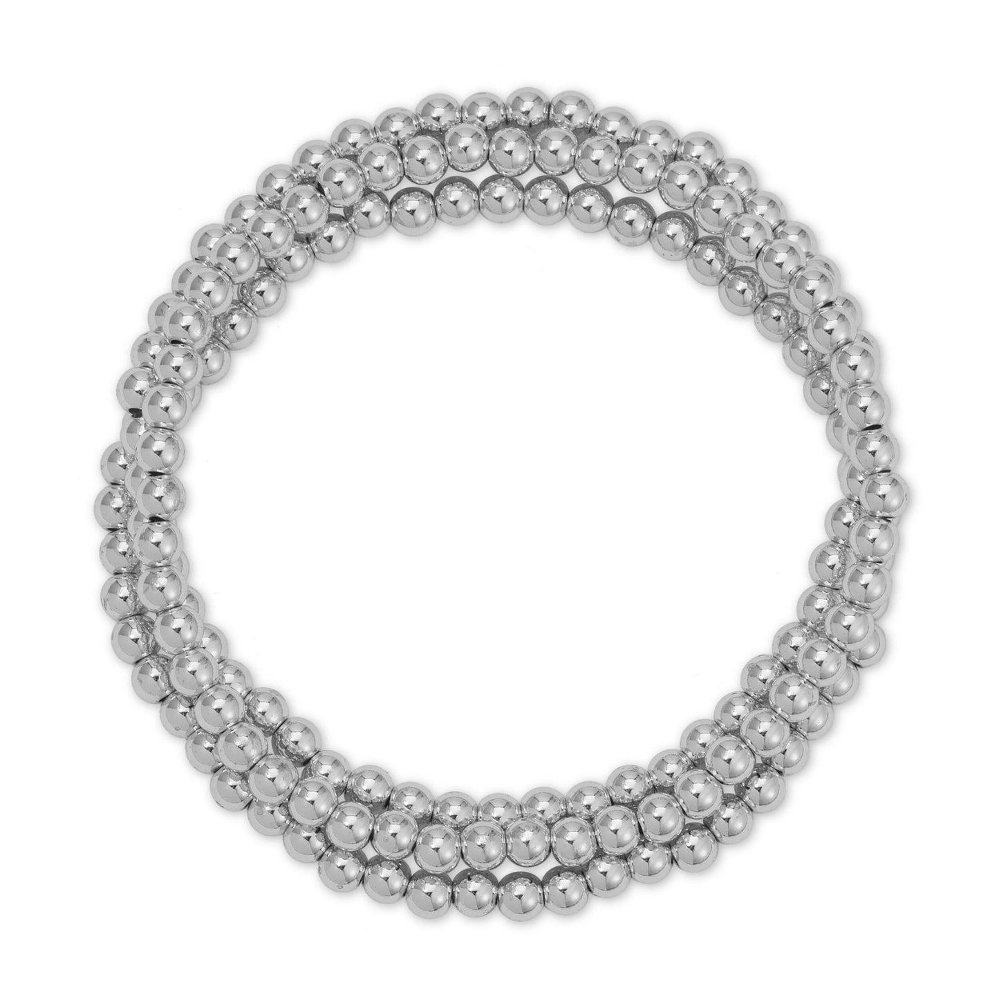 Set/12 4mm Bead Stretch Bracelets