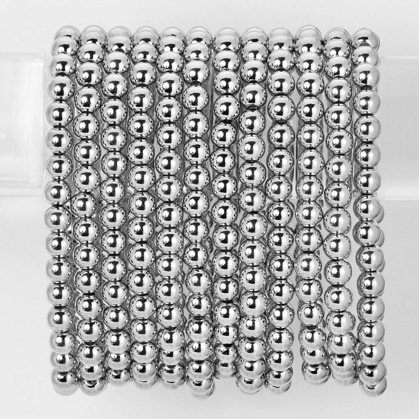 Set/12 6mm Beaded Bracelets