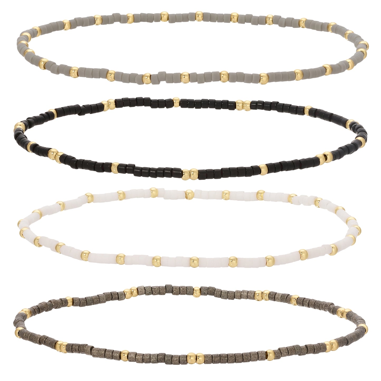 Set/12 miyuki delica stretch bracelets