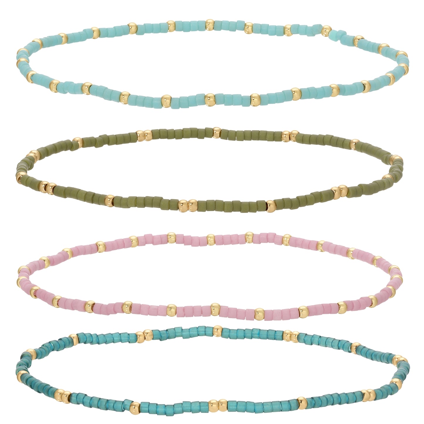 Set/12 miyuki delica stretch bracelets