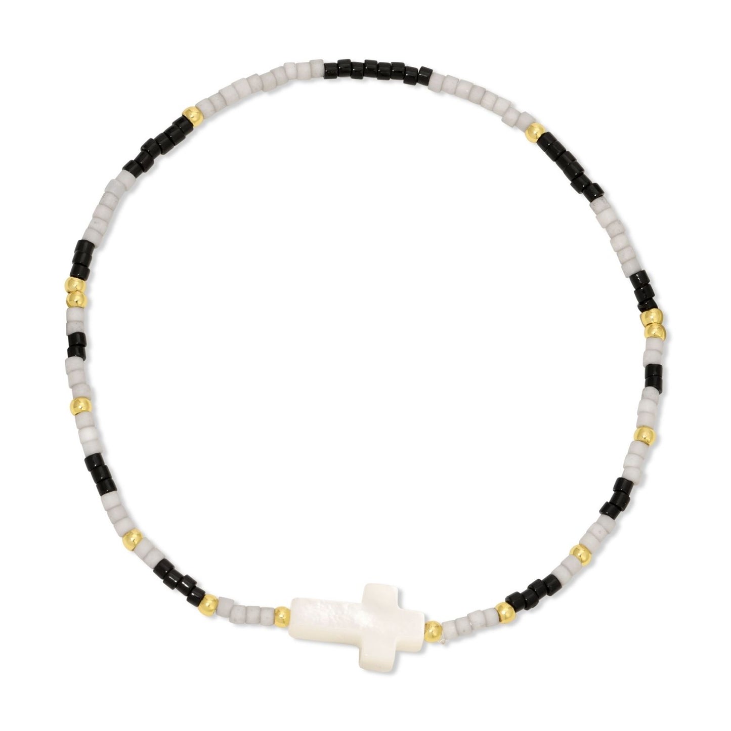 Set/12 Miyuki Delica with Shell Cross Accent