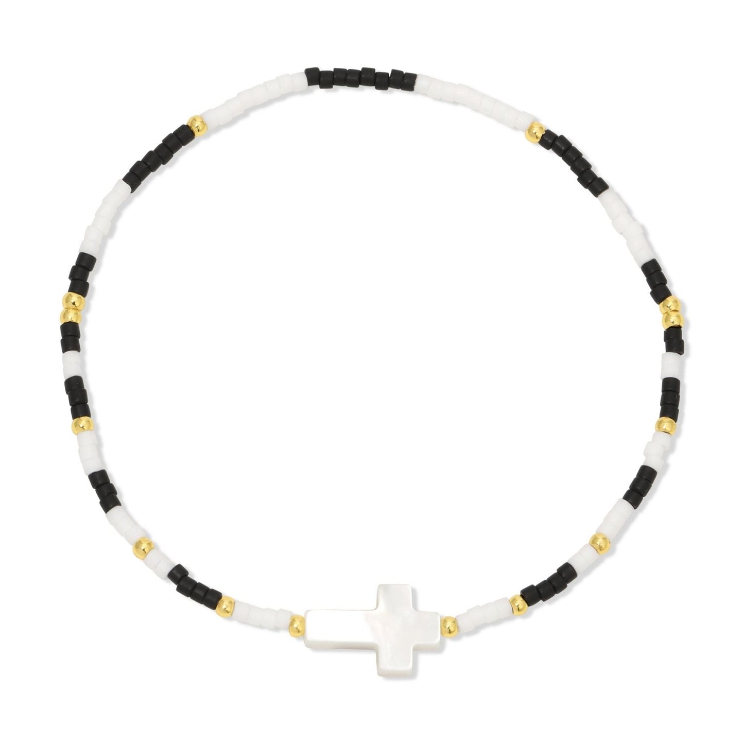 Set/12 Miyuki Delica with Shell Cross Accent