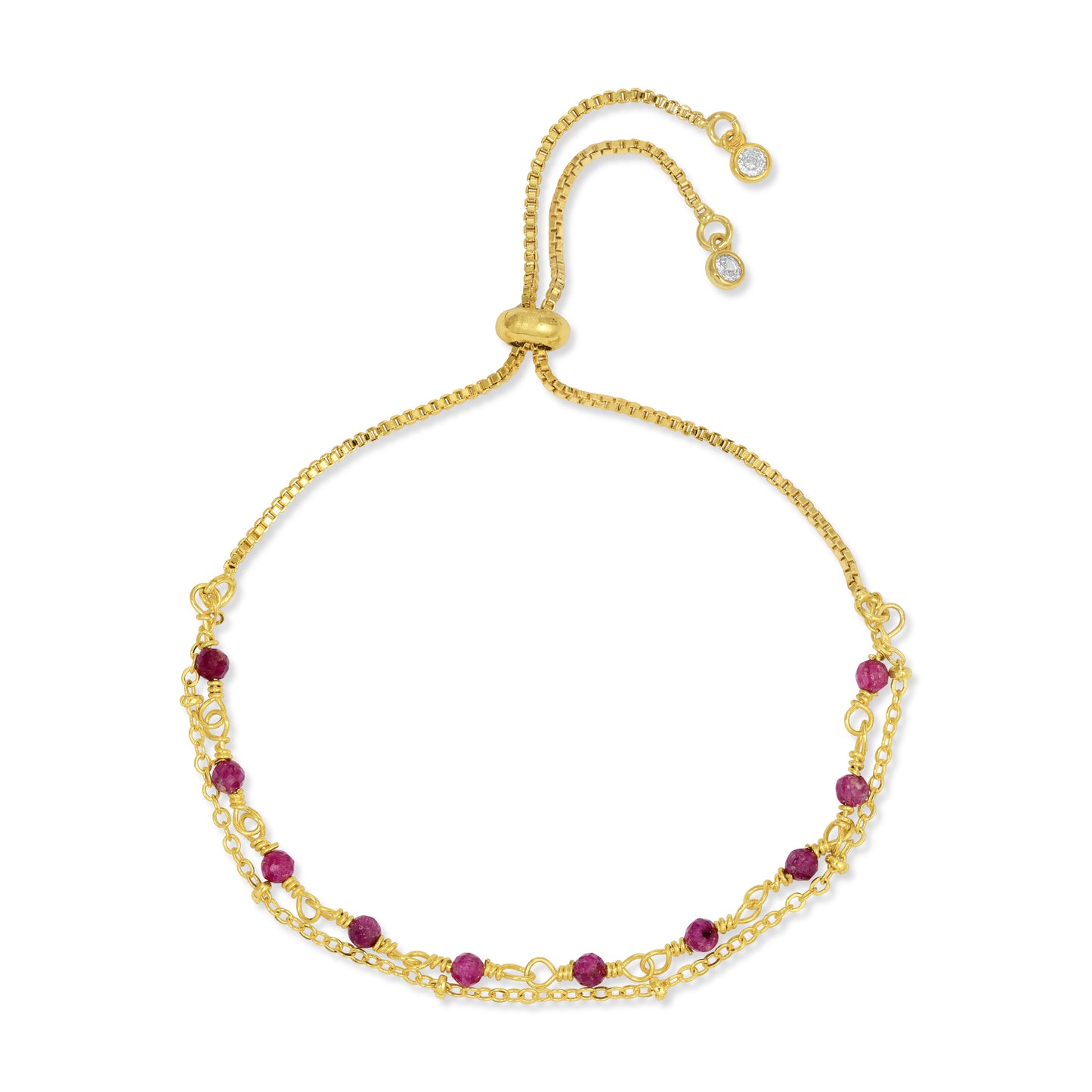 Layered Delicate Stone Pulley Bracelet