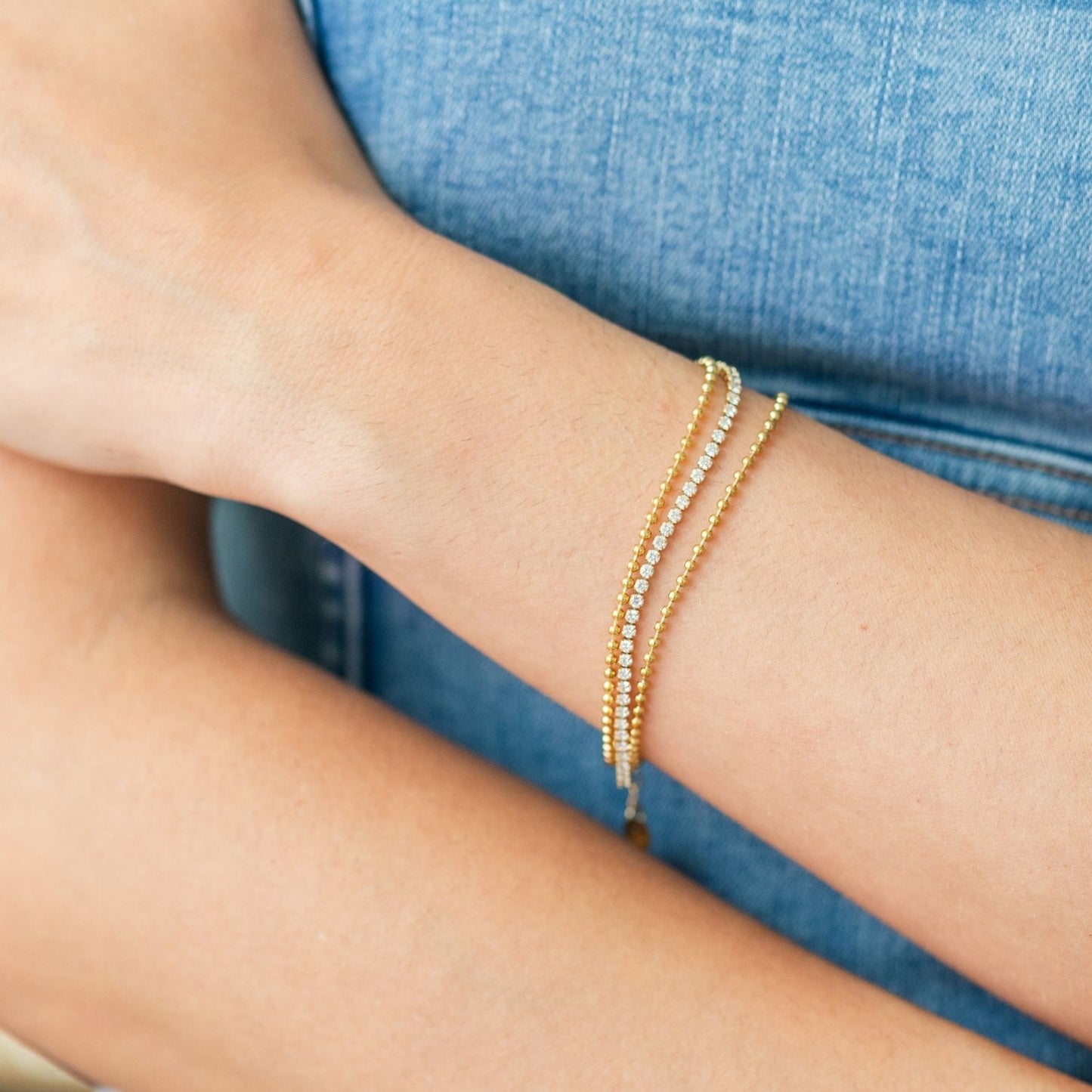 Triple Layer Delicate Water Resistant Bracelet
