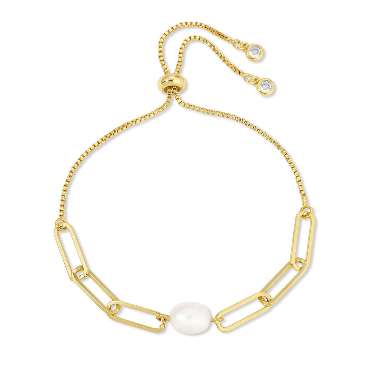 Link Chain Pearl Pulley Bracelet
