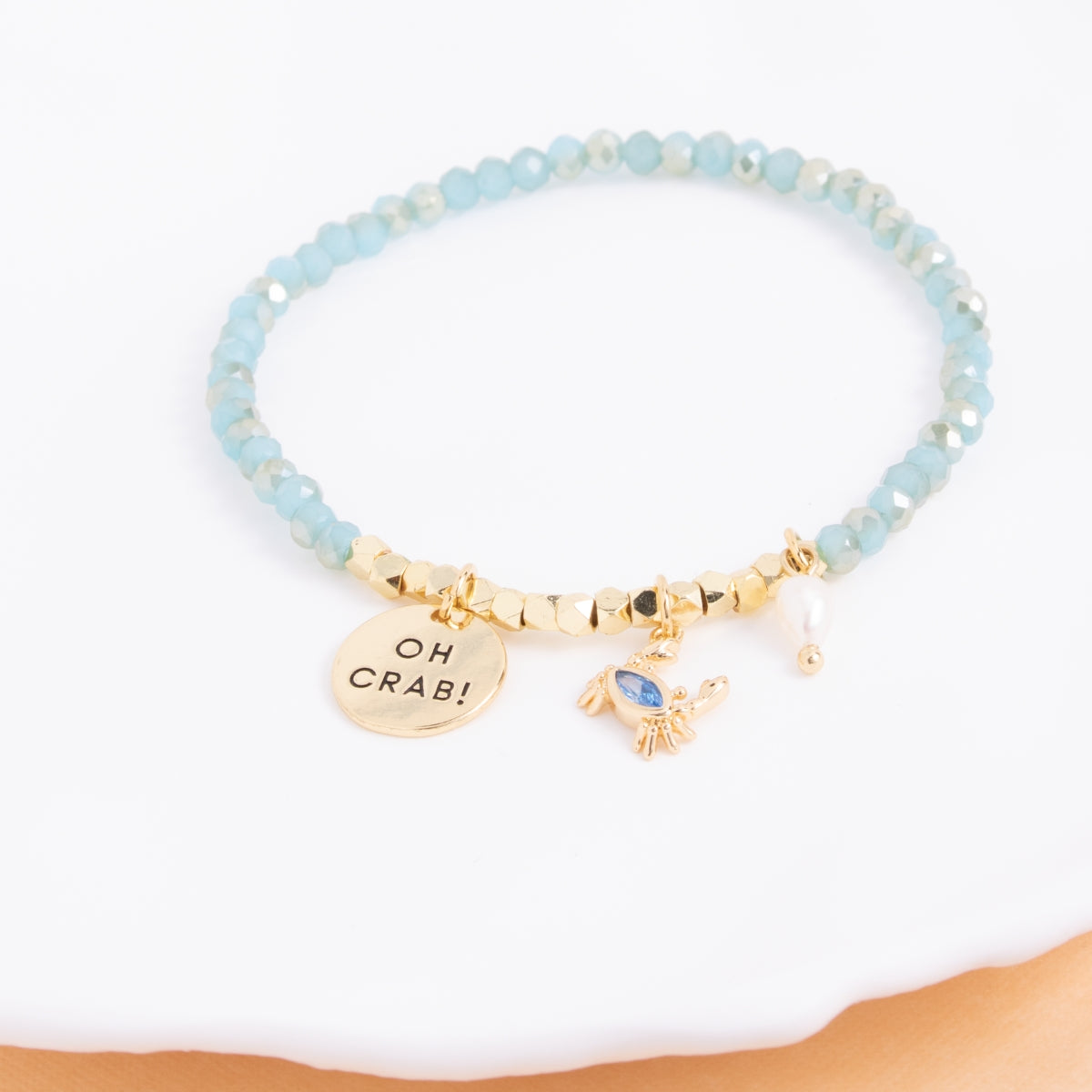 Oh Crab! Blue Crab Stretch Charm Bracelet