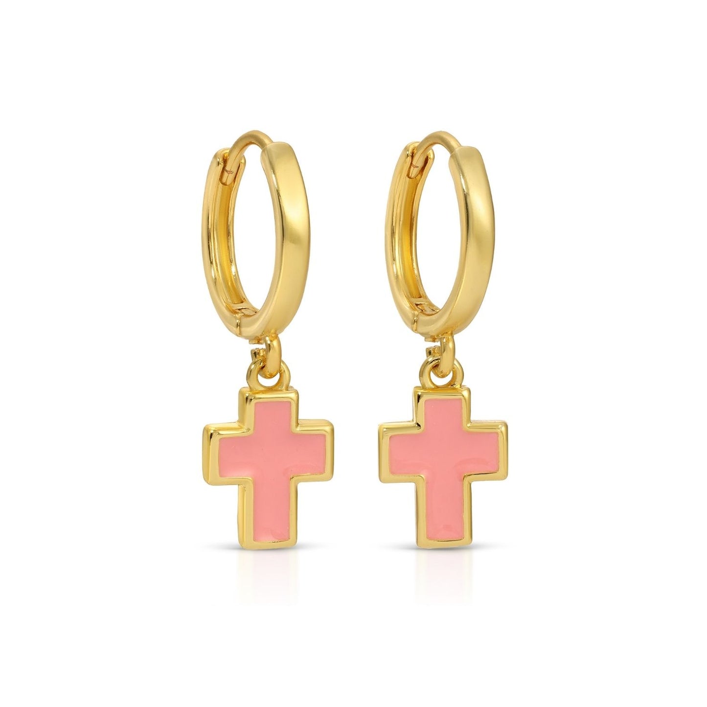 Colorful Cross Drop Huggies