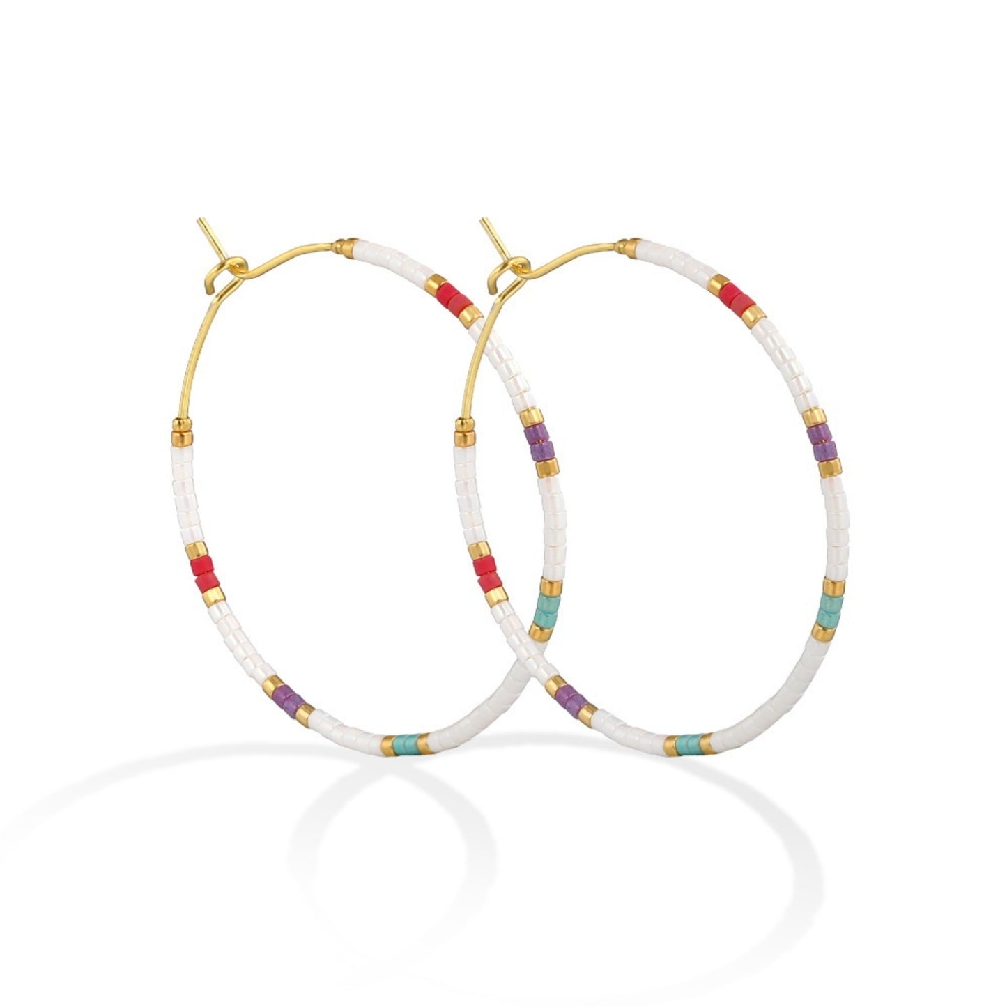 Miyuki Delica Hoop Earring