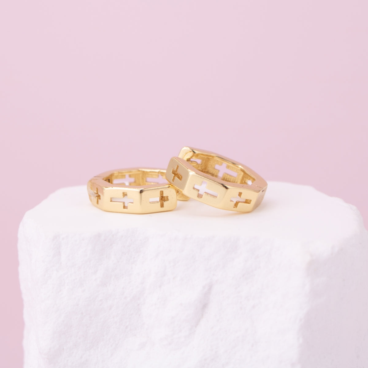 Understated Cross Huggies