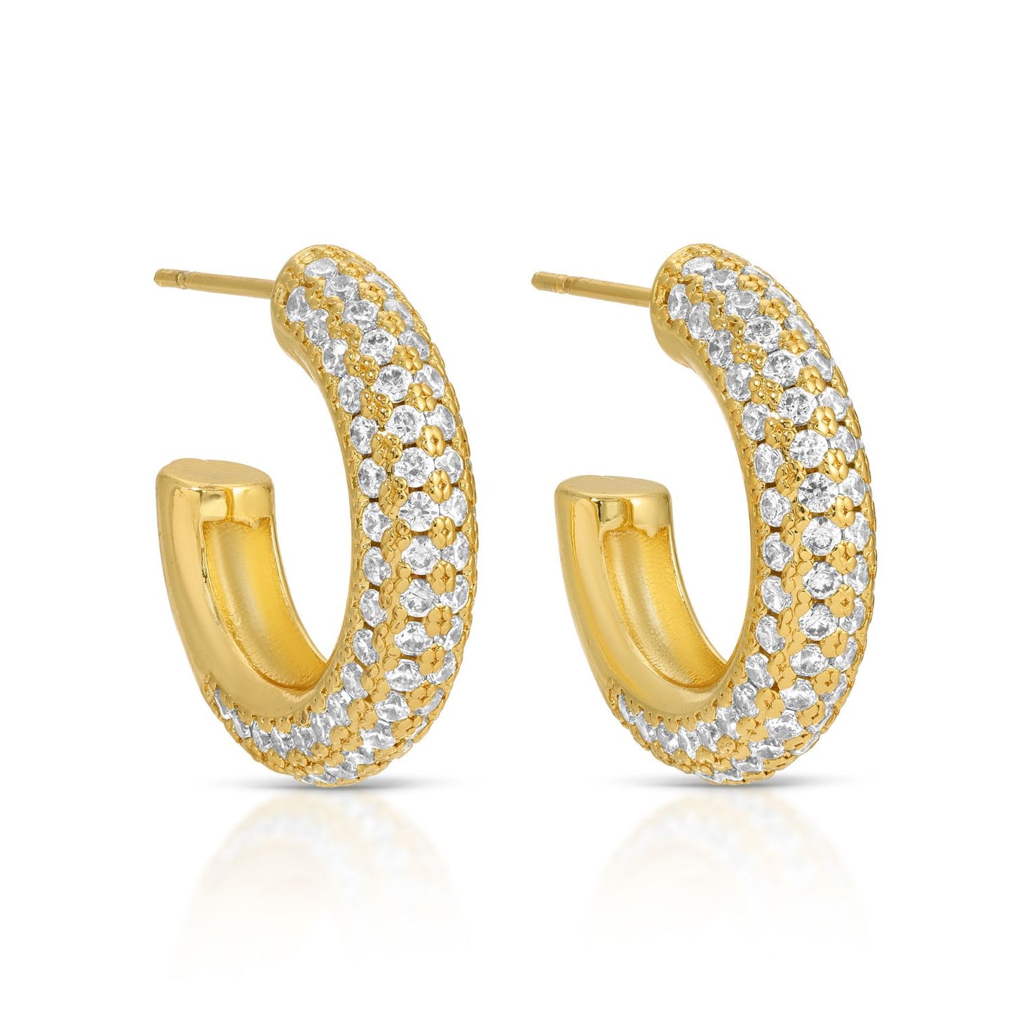 Sophisticated Vibes Pave Hoop