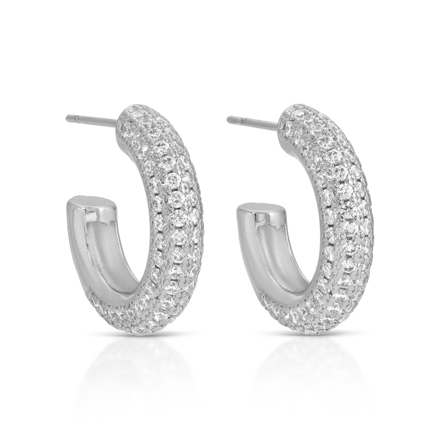 Sophisticated Vibes Pave Hoop