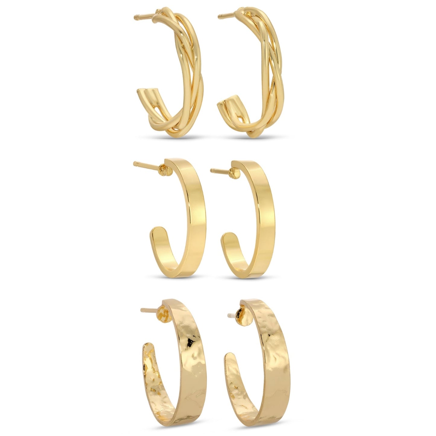 Combo 3, Assorted Textured Hoops