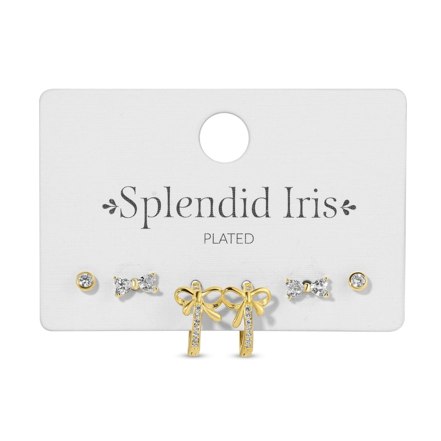 Bow Sparkle Earring Set of 3