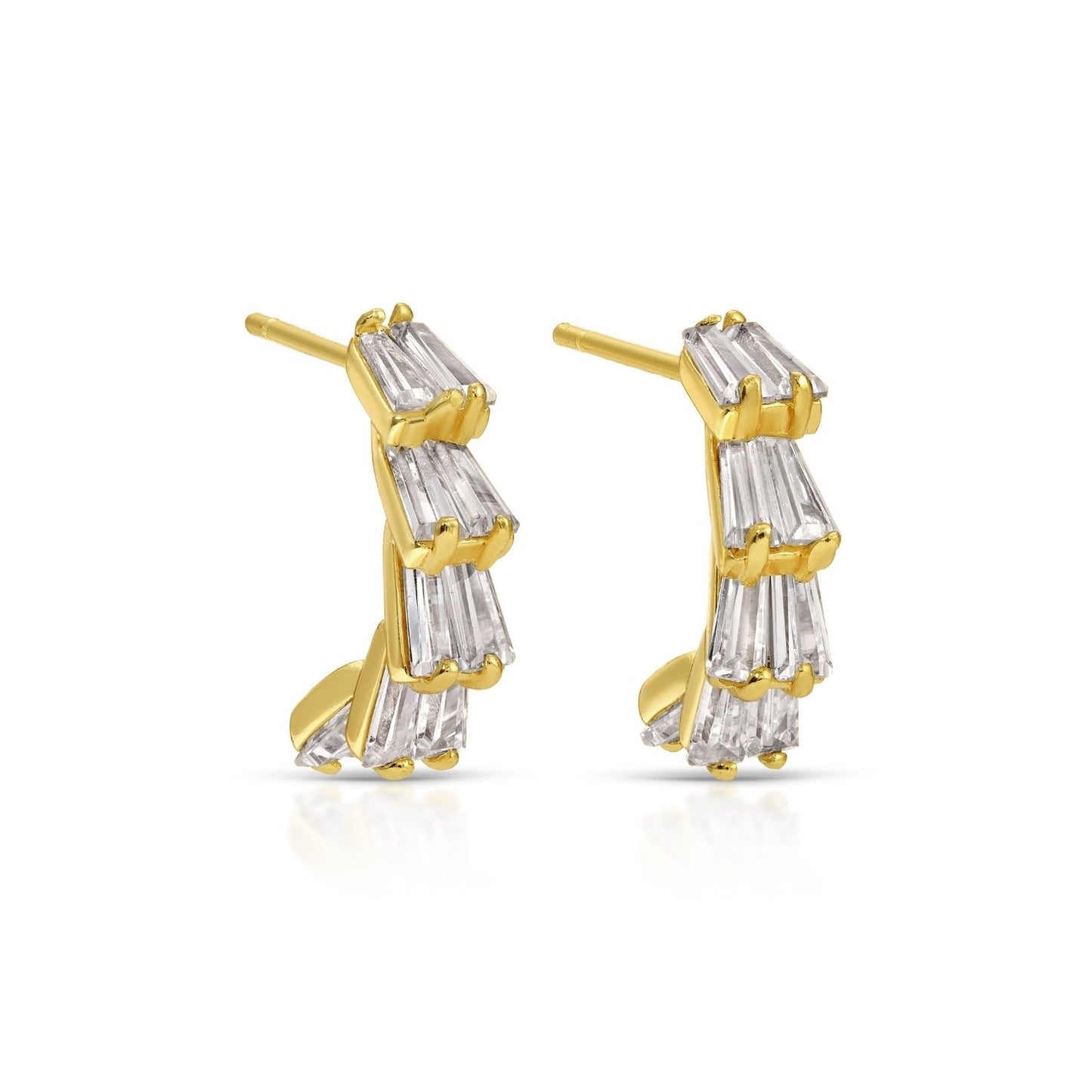 Multi Baguette Hoop Earrings