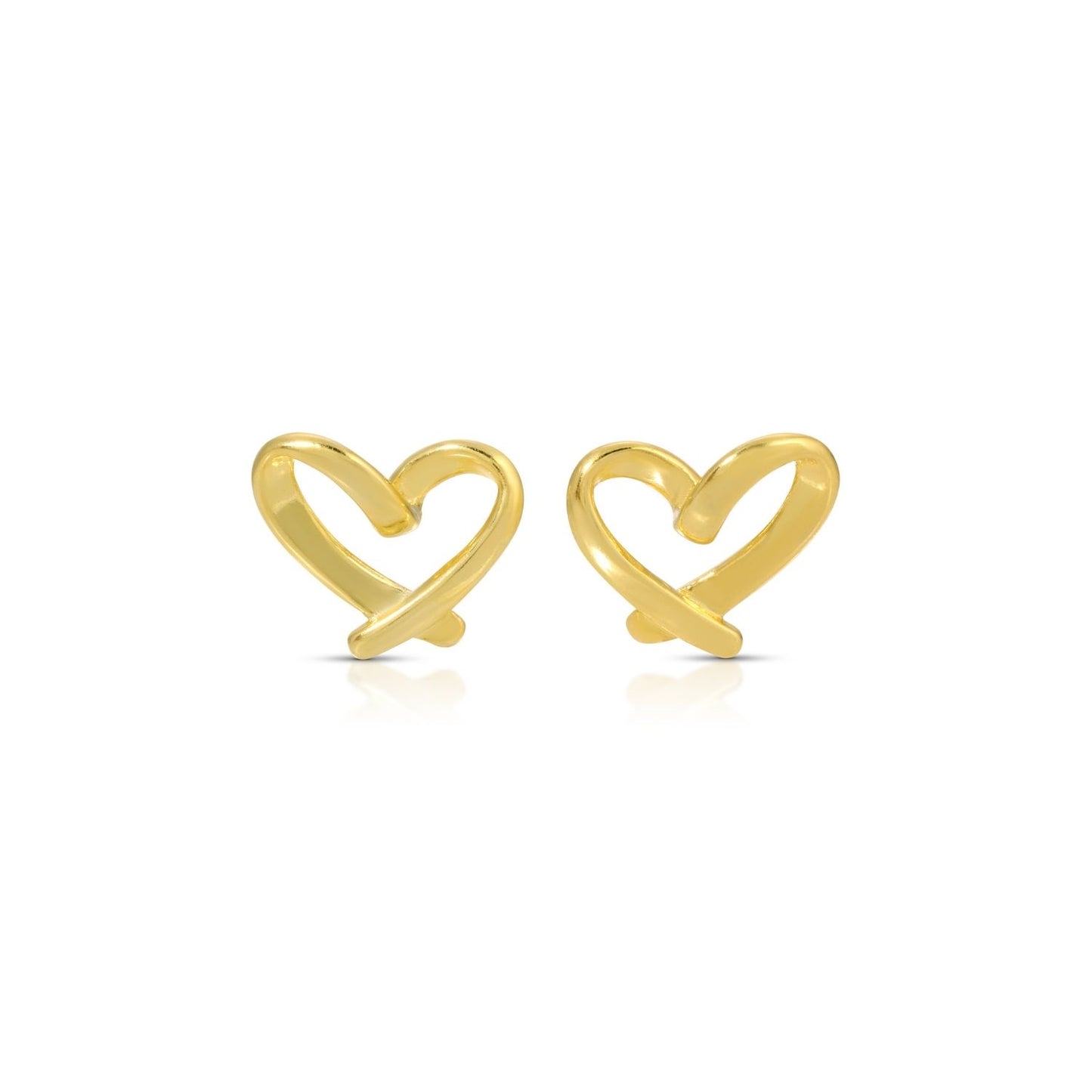 Free Form Heart Studs on Velvet Gift Tag