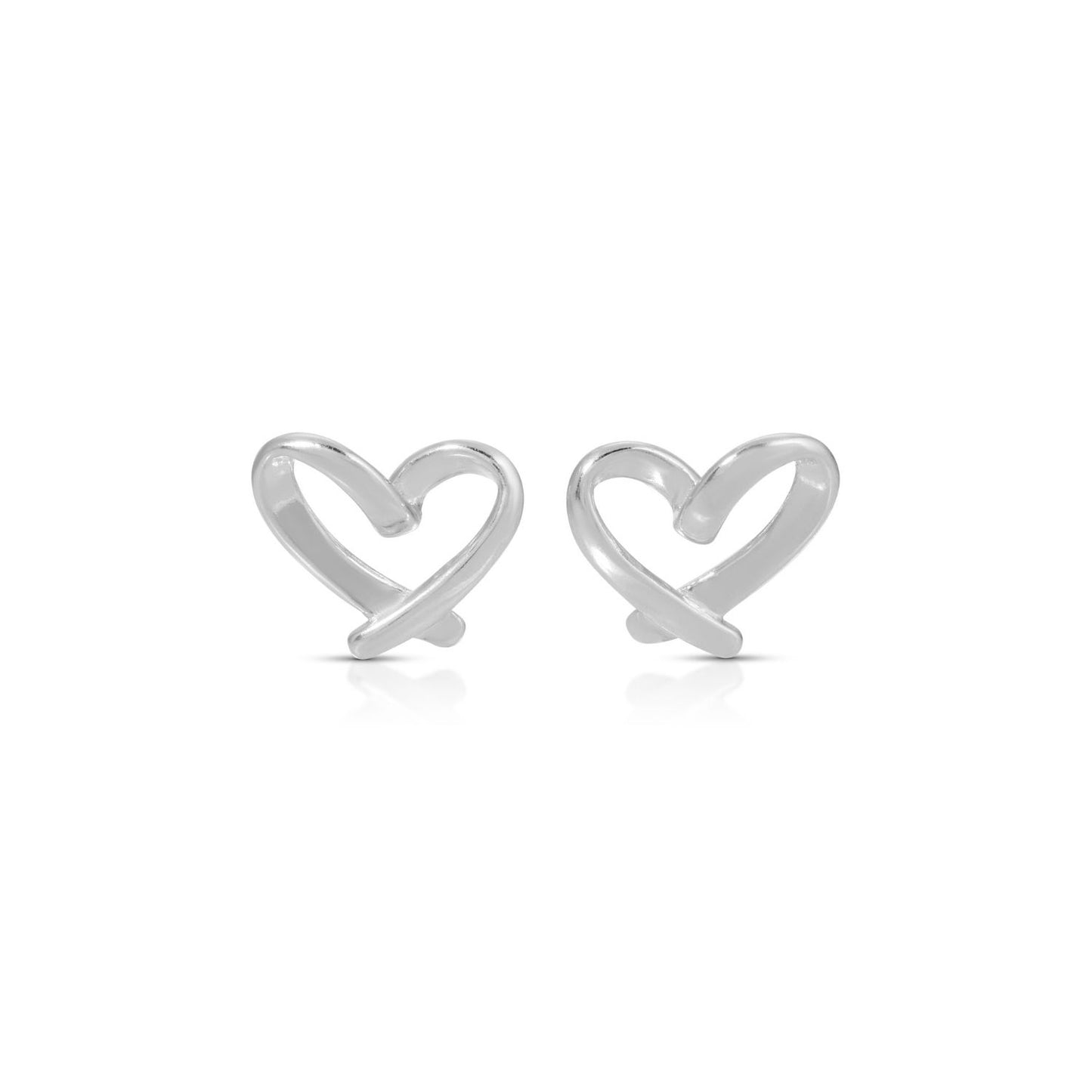 Free Form Heart Studs on Velvet Gift Tag