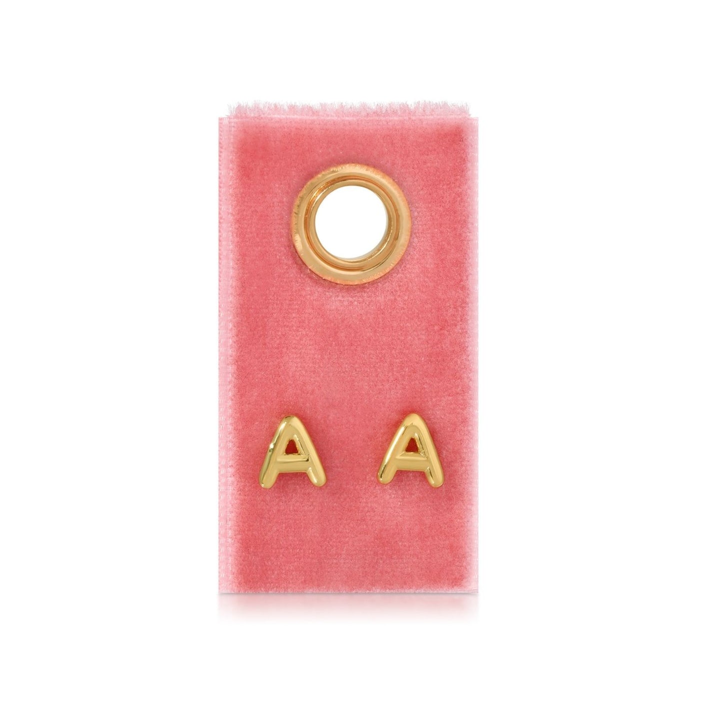 Set/32 Assorted Initial Studs on Velvet Studs