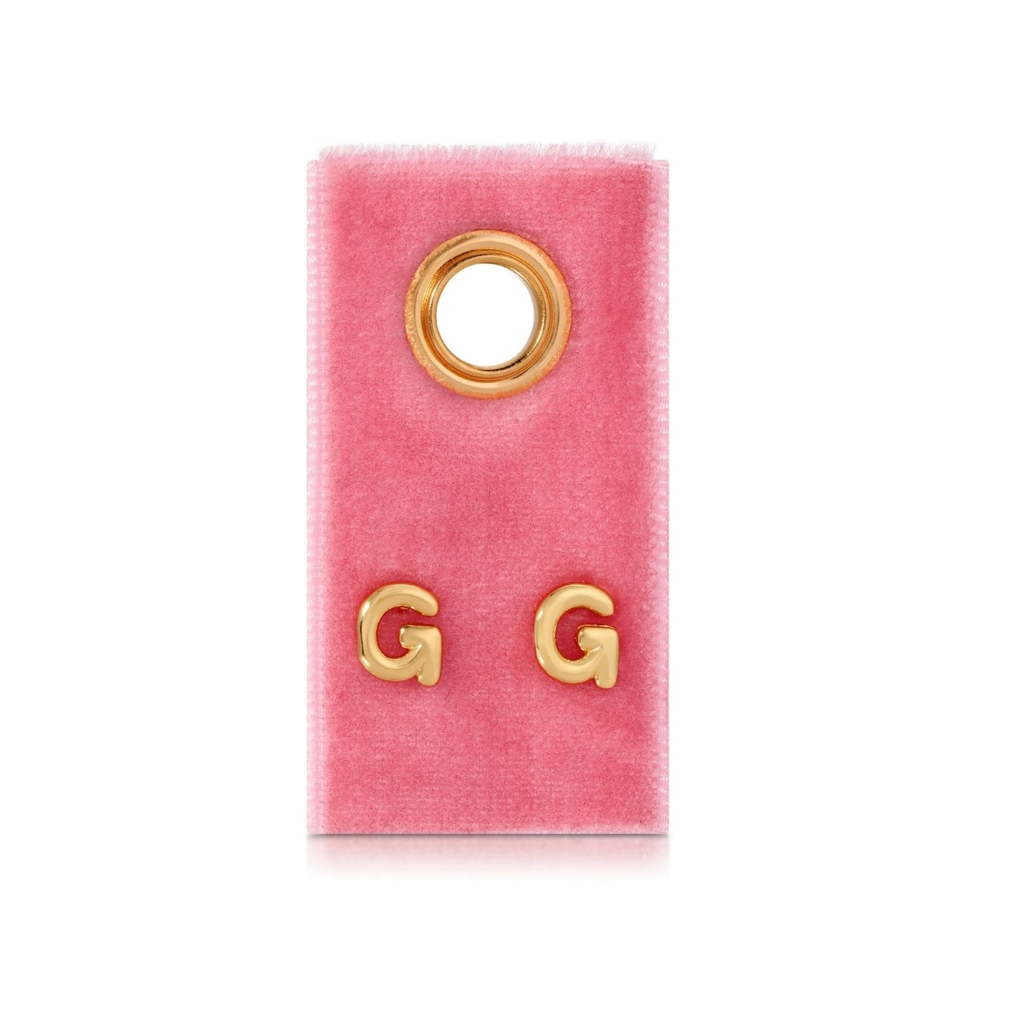 Set/32 Assorted Initial Studs on Velvet Studs