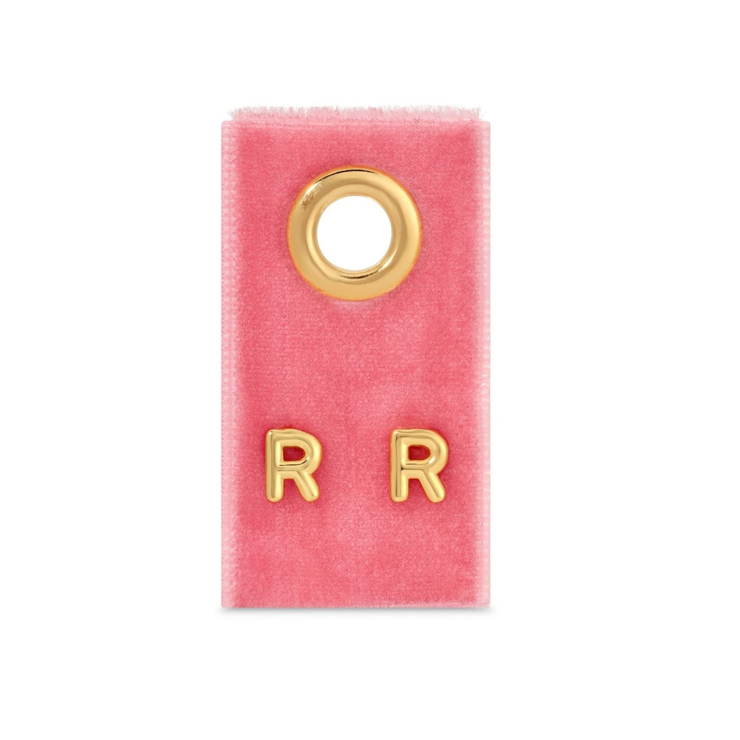 Set/32 Assorted Initial Studs on Velvet Studs