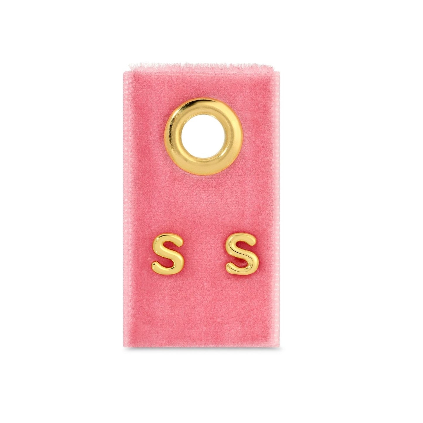 Set/32 Assorted Initial Studs on Velvet Studs