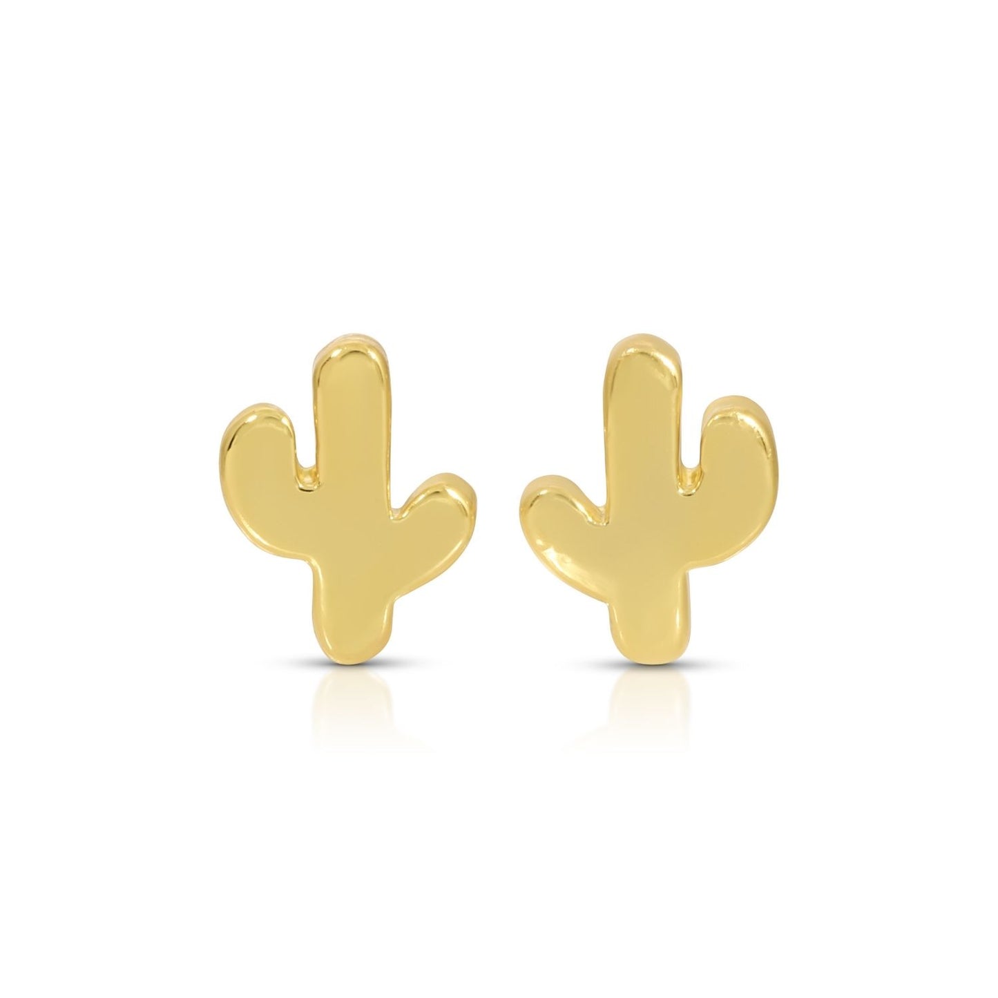 Simple Cactus Studs on Velvet Gift Tag