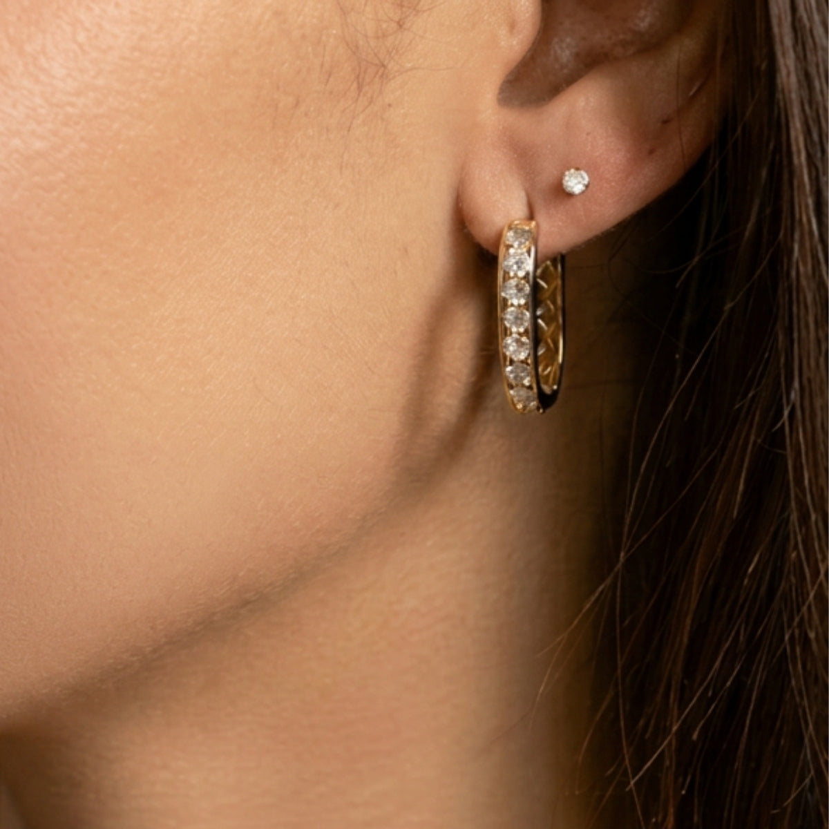 Large Luxe Cubic Zirconia Huggies