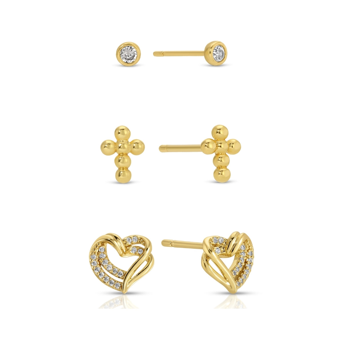 The Faith & Love Trio | Curated Stud Set