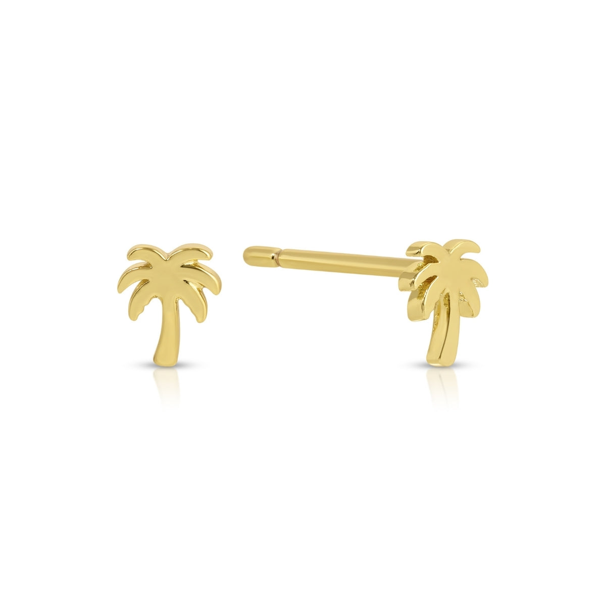 Island Palm Tree Studs on Velvet Tag