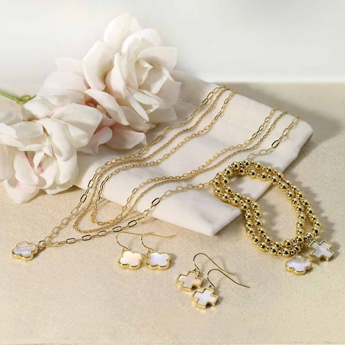 Balanced Cross Drop Earrings