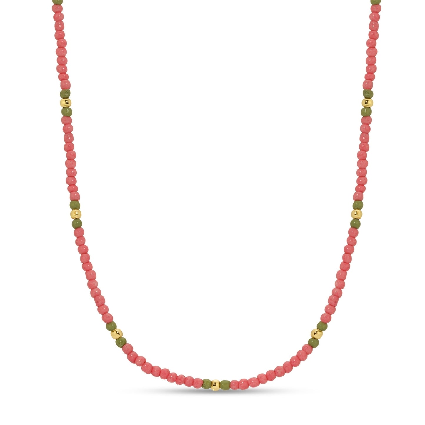 Set/8 Assorted 2mm seed bead necklaces