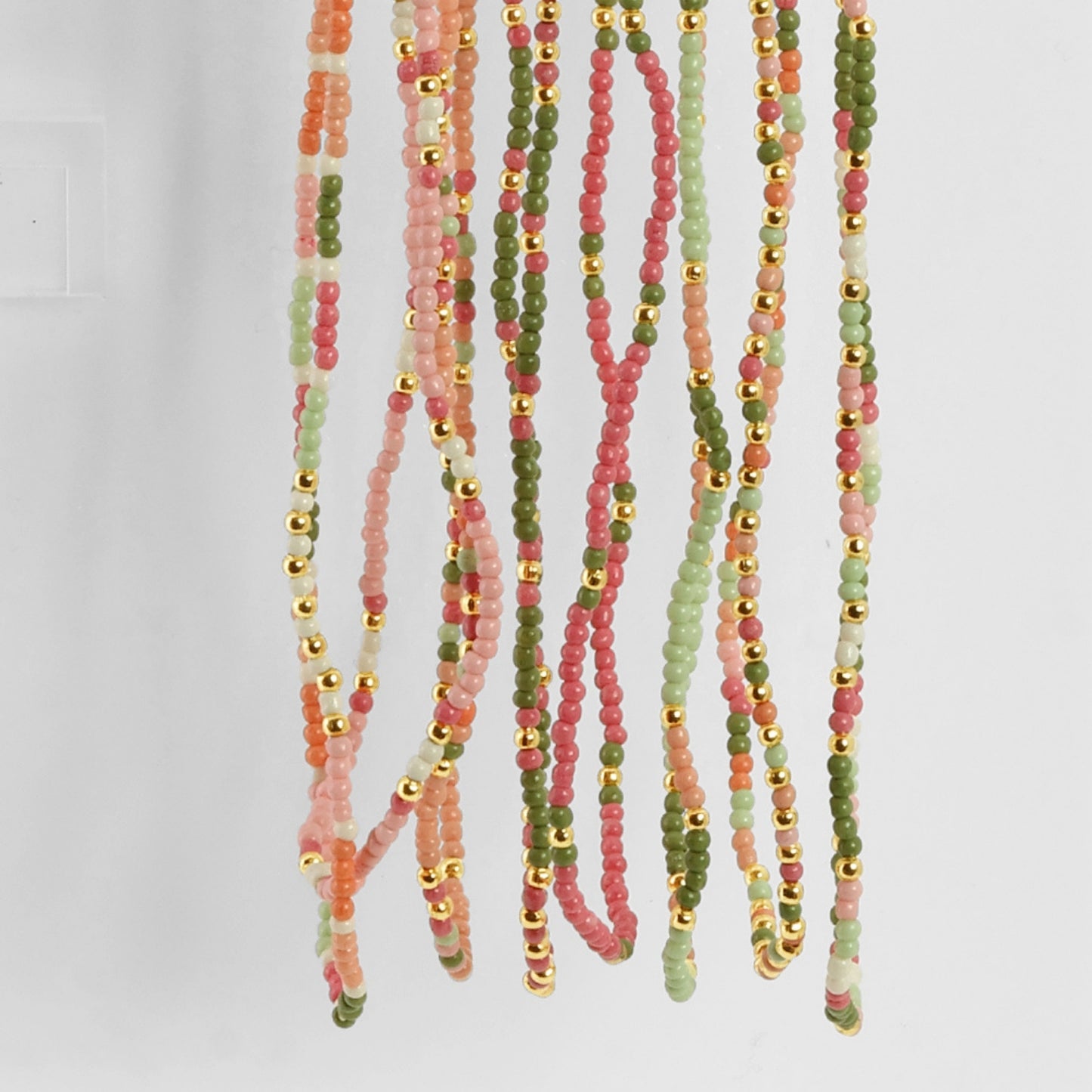 Set/8 Assorted 2mm seed bead necklaces