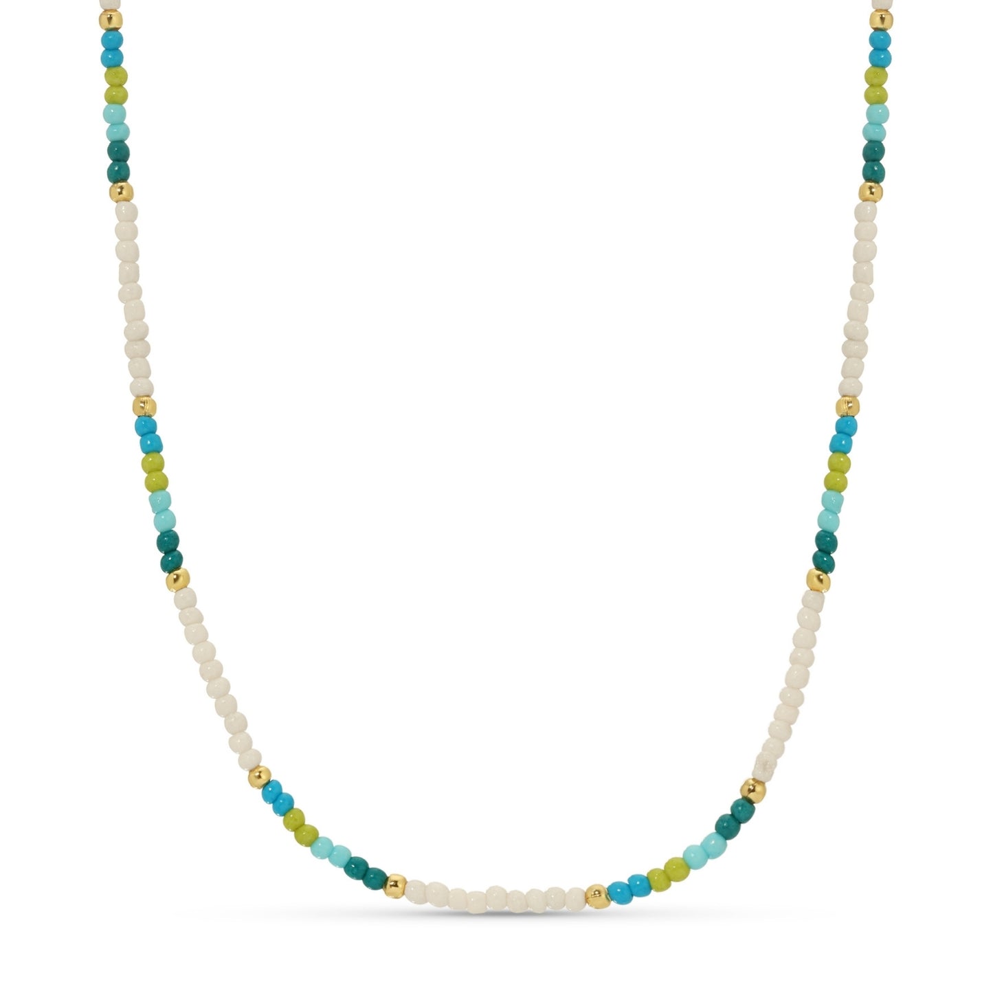Set/8 Assorted 2mm seed bead necklaces