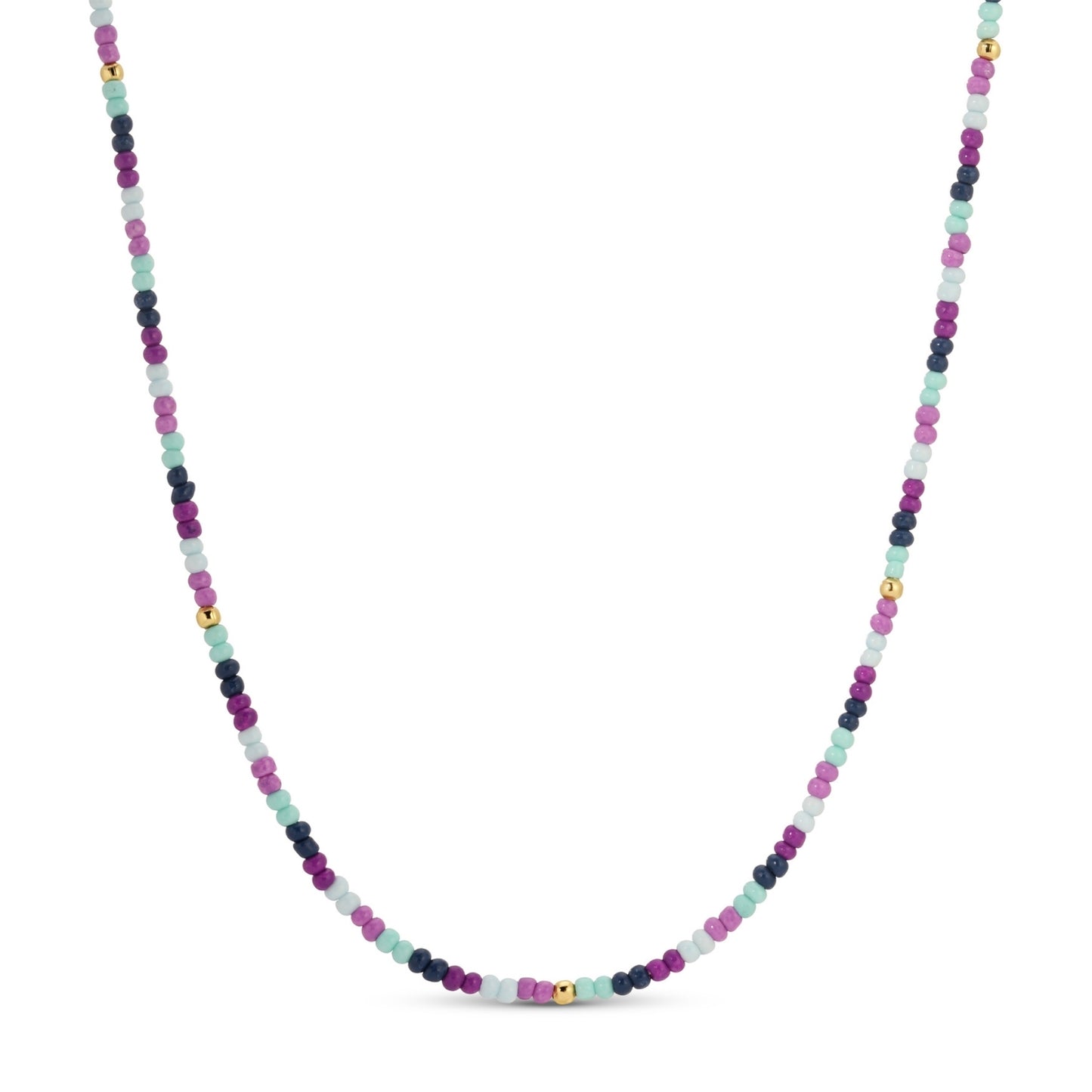 Set/8 Assorted 2mm seed bead necklaces