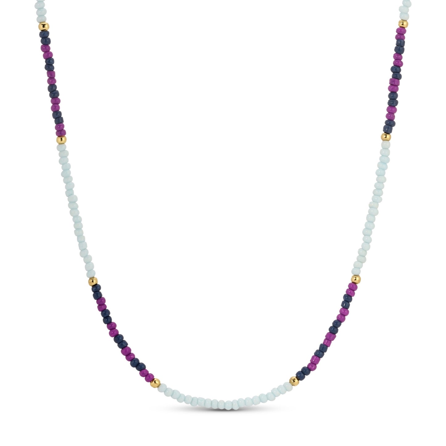 Set/8 Assorted 2mm seed bead necklaces