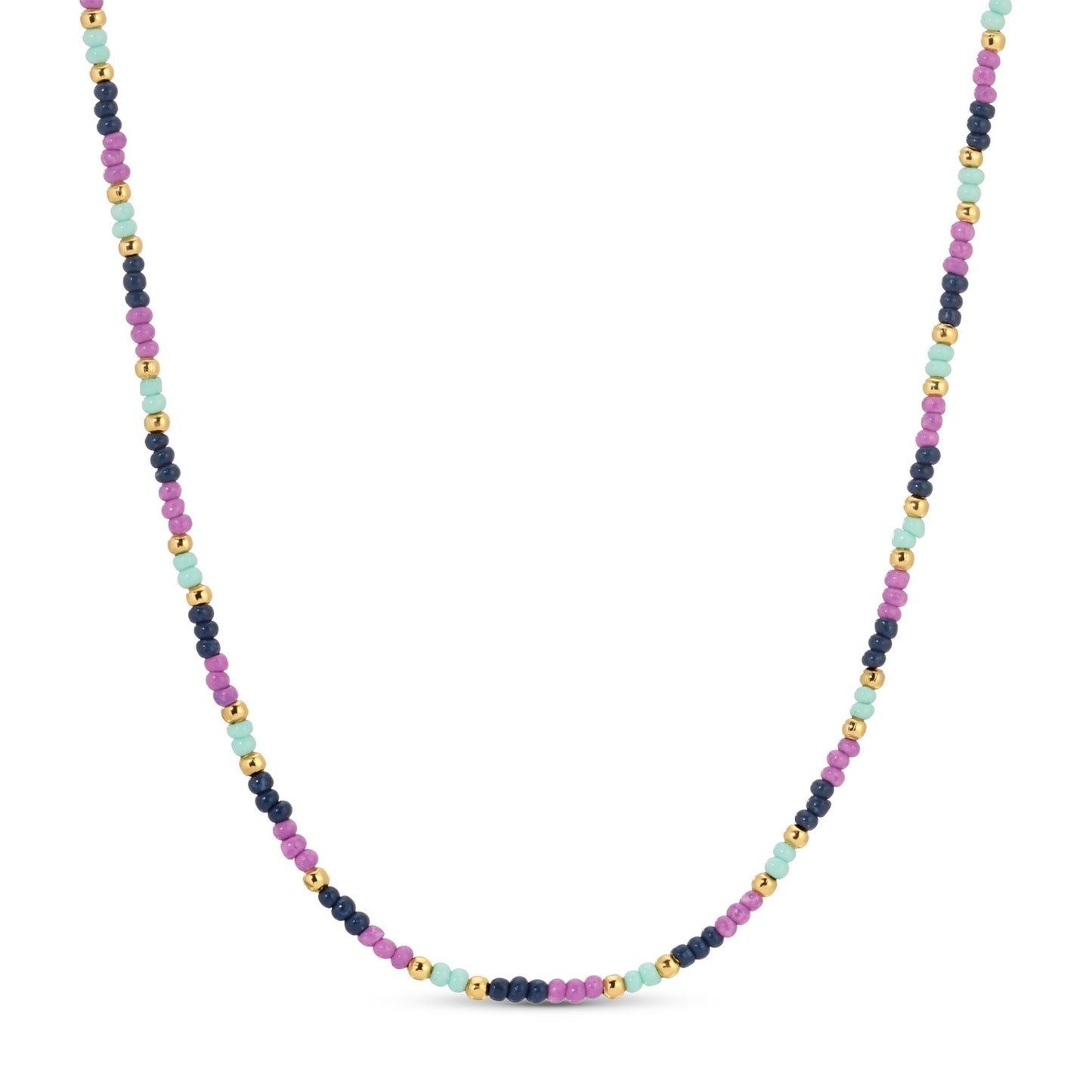 Set/8 Assorted 2mm seed bead necklaces
