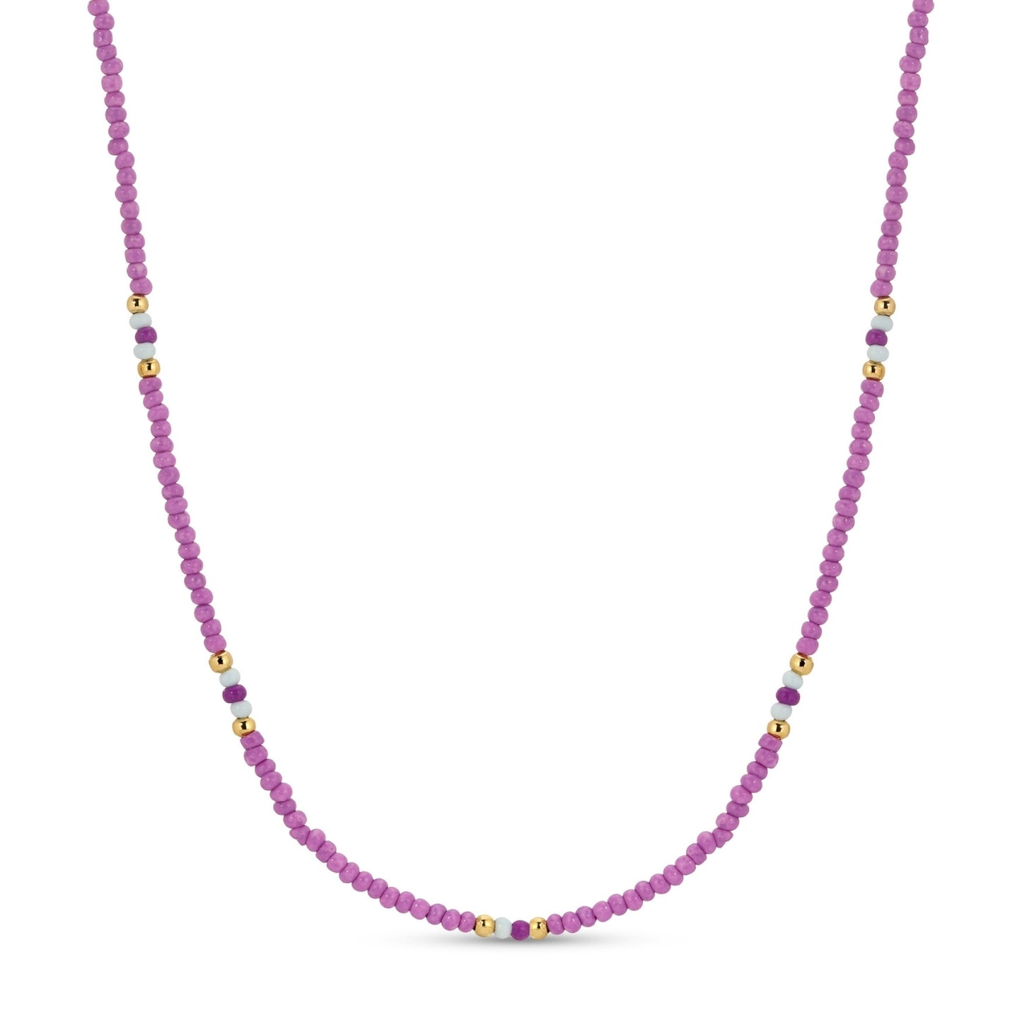 Set/8 Assorted 2mm seed bead necklaces